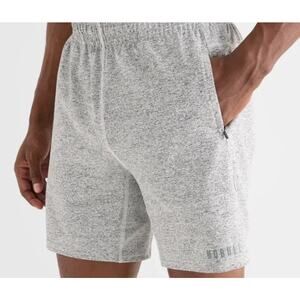 NOBULL Men’s Lightweight Knit Shorts in Gray Heather Size Large